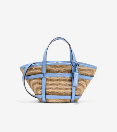 Cole Haan Women's Key West Tote Crossbody Bag - Blue In Brown