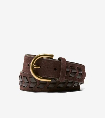 Cole Haan Women's Laced Harness Belt - Brown Size Xs