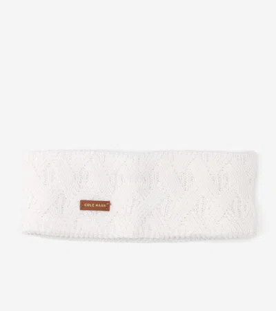 Cole Haan Women's Lattice Headband - Grey In White