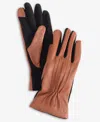 Cole Haan Women's Leather Points Stretch Gloves In Brown