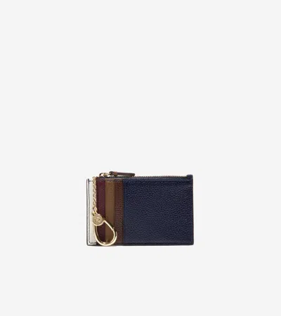 Cole Haan Women's Leather Zip Card Case - Blue In Multi
