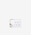 Cole Haan Women's Leather Zip Card Case - Blue In White