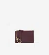 Cole Haan Women's Leather Zip Card Case - Red In Red