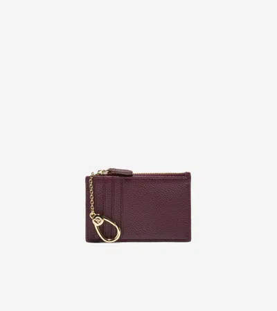 Cole Haan Women's Leather Zip Card Case - Red