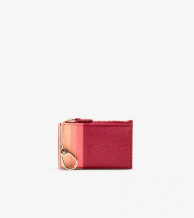 Cole Haan Women's Leather Zip Card Case - Red