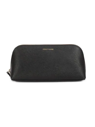 Cole Haan Women's Logo Leather Pouch In Black