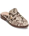 Cole Haan Women's Lux Pinch Penny Mule Flats In Sandollar Soho Snake