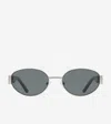 Cole Haan Women's Luxe Oval Sunglasses - Grey In Gold