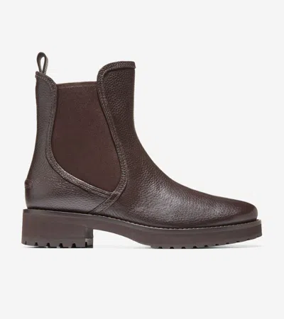 Cole Haan Women's Lyndon Waterproof Chelsea Booties - Brown Size 9.5