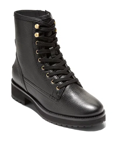 Cole Haan Lyndon Waterproof Lace-up Boot In Black