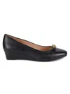 COLE HAAN WOMEN'S MALTA LEATHER WEDGE PUMPS