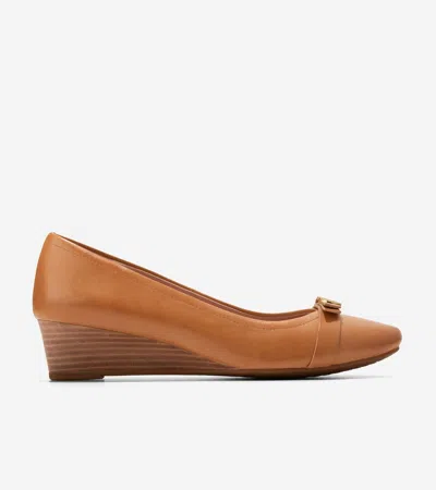 COLE HAAN COLE HAAN WOMEN'S MALTA WEDGES - BROWN SIZE 7.5