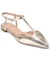 Cole Haan Women's Marlah T-strap Ballet Flats In Gold Snake Print Leather