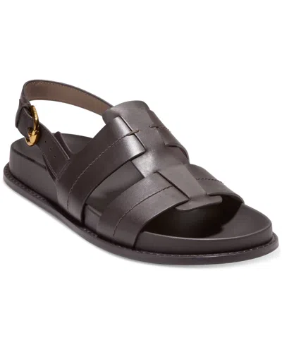 Cole Haan Women's Marlee Fisherman Sandals In Dark Chocolate Leather