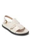 Cole Haan Marlee Slingback Fisherman Sandal In Ivory Leather