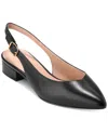 Cole Haan Marlah T-strap Pointed Toe Ballet Flat In Black Leather