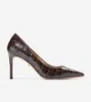 Cole Haan Women's Mckeyla Pumps 85mm - Brown Size 6 In Chocolate Croc Print