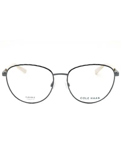 Cole Haan Women's Metal Round Eyeglasses In Black