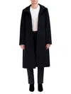 Cole Haan Luxe Wool-blend Belted Oversized Coat In Black