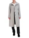Cole Haan Longline Wool Blend Coat In Light Grey