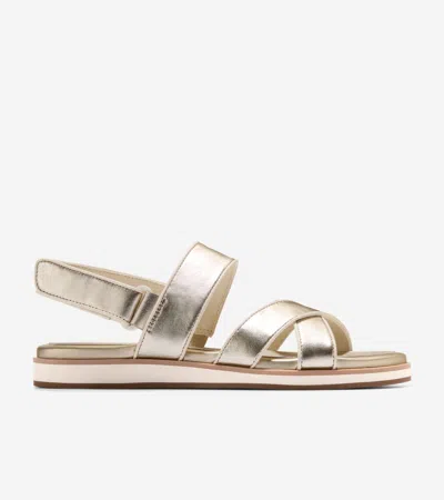 Cole Haan Women's Mirabelle Crisscross Sandals - Gold Size 9