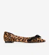 Cole Haan Noella Bow Animal Skimmer Flats In Brown