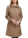 Cole Haan Travel Packable Hooded Rain Jacket In Champagne