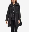Cole Haan Travel Packable Hooded Rain Jacket In Black