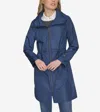 Cole Haan Women's Packable Rain Jacket - Blue Size Xs In Blue