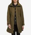 Cole Haan Signature Travel Packable Hooded Rain Jacket In Green