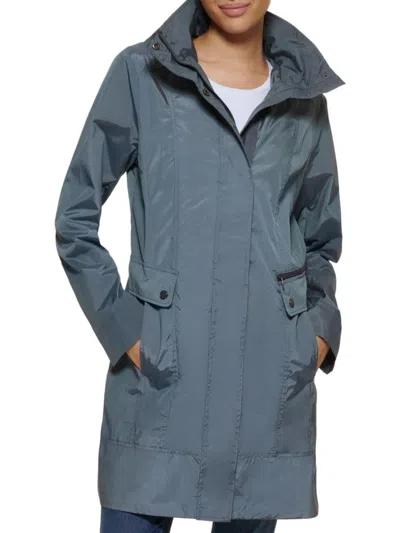Cole Haan Women's Packable Raincoat In Gunmetal