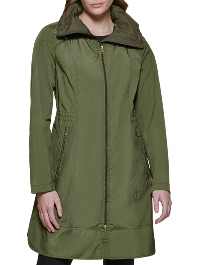 Cole Haan Women's Packable Raincoat In Olive