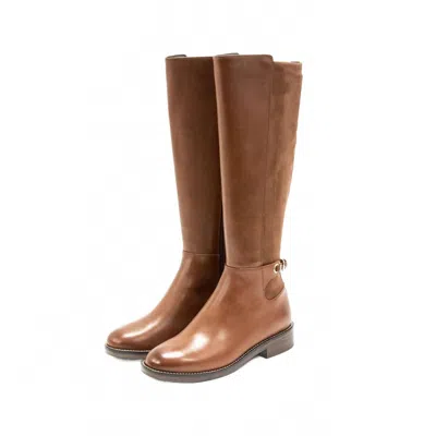 Cole Haan Women's Parker Grand Stretch Knee High Boot In Cherry Mahogany In Brown