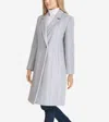 Cole Haan Women's Patterned Asymmetric Coat - Grey Size 8 In Gray