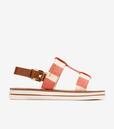 Cole Haan Women's Pinch Long-weekender Sandals - Orange Size 9.5 In Animal Print