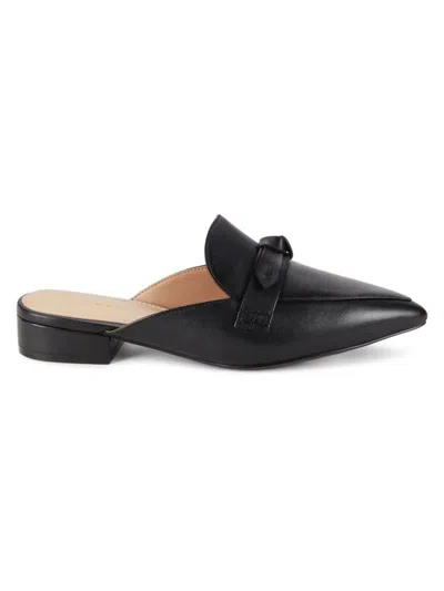 Cole Haan Women's Piper Bow Leather Mules In Black