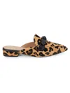 COLE HAAN WOMEN'S PIPER CHEETAH PRINT CALF FUR MULES