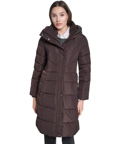 Cole Haan Women's Quilted Down Puffer Coat In Chocolate