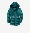Cole Haan Quilt Pearl Faux Down Jack W Remov Hood In Emerald