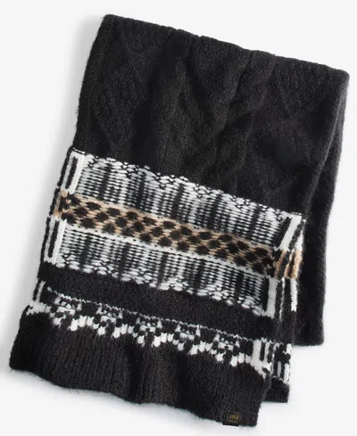 Cole Haan Women's Reversible Fair Isle Scarf In Black Multi