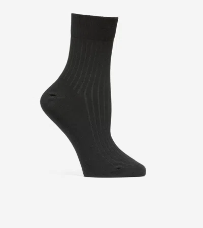Cole Haan Women's Ribbed Anklet Socks - Black