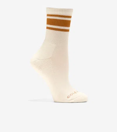 Cole Haan Women's Ribbed Mid Crew Socks - White In Neutral