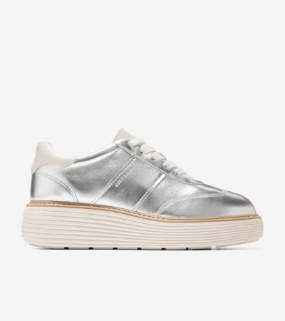 Cole Haan Women's Øriginal Grand Max Platform Sneakers - Silver Size 7.5