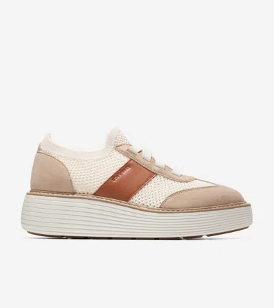 Cole Haan Women's Øriginal Grand Max Stitchlite Platform Sneakers - Beige Size 9.5 In Multi
