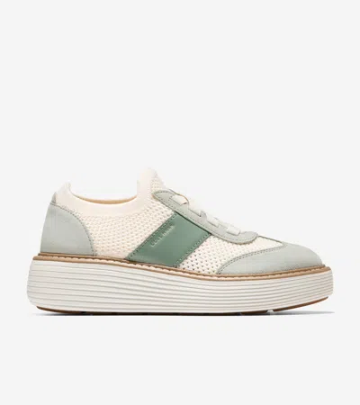 Cole Haan Women's Øriginal Grand Max Stitchlite Platform Sneakers - Green Size 8 In White