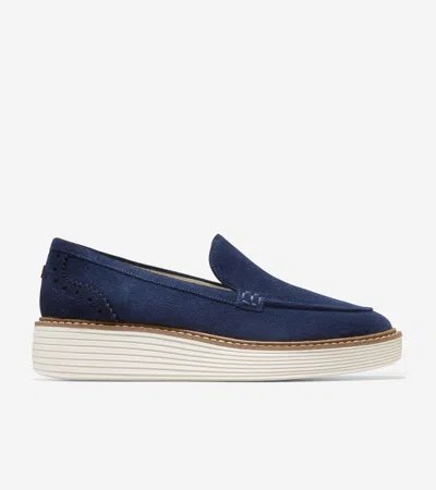 Cole Haan Women's Øriginal Grand Platform Venetian Loafers - Blue Size 8