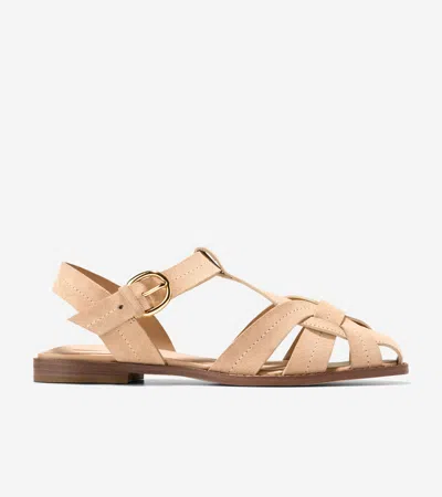 Cole Haan Women's Rosette Fisherman Sandals - Beige Size 9.5 In Animal Print