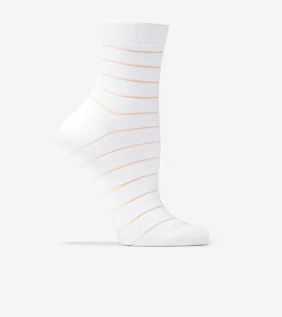 Cole Haan Women's Sheer Anklet Socks - White