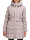 Cole Haan Zip-front Puffer Coat In Cashew