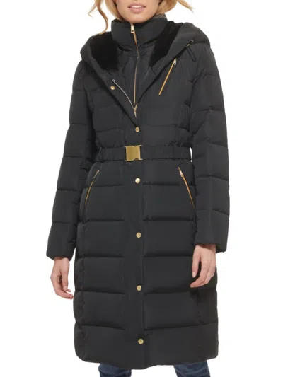 Cole Haan Women's Signature Faux Fur Lined Down Coat In Black